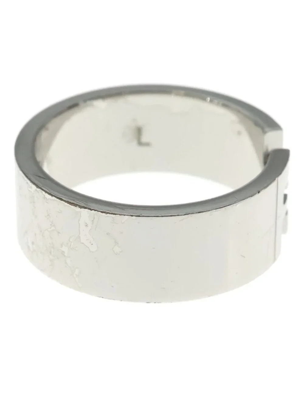 Fendi FF Logo Ring Silver Metal